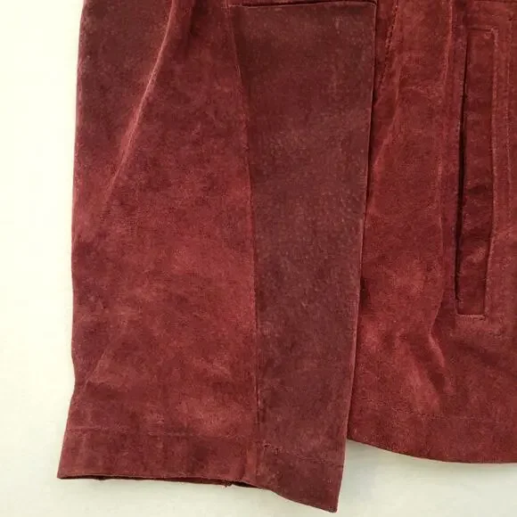 Wilsons Leather Maxima Jacket Women's XL Maroon Suede Lined Vintage 90s Y2K - Picture 7 of 16